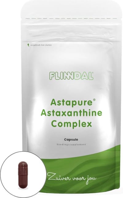 Flinndal Astaxanthine Complex - 100% natuurlijke astaxanthine (Astapure®) - Ter bescherming van gezonde cellen en weefsels - 30 capsules
