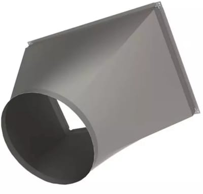 Rond op rechthoekig verloop B=250 mm x H=100 mm