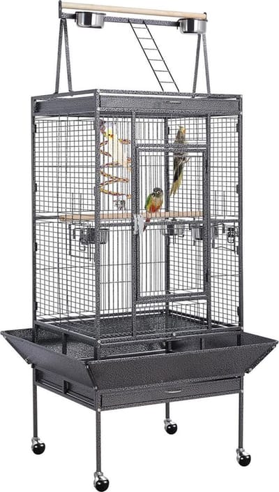 DailySupplies® Papegaaienkooi - Vogelkooi voor Binnen - Parkietenkooi met Speelgoed