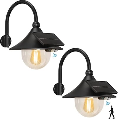 Zonne-energie Buitenverlichting met 3 Modi en Bewegingsdetectie - Waterdichte Wandlamp voor Tuinhuis en Terras