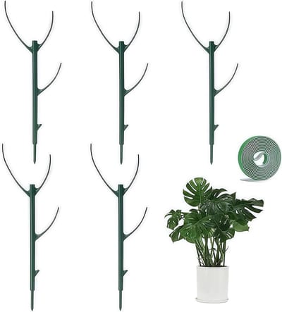 Steunpalen voor klimplanten, 5 stuks stapelbare en afneembare stangen voor binnen- en buitengebruik, ideaal voor tuin en balkon