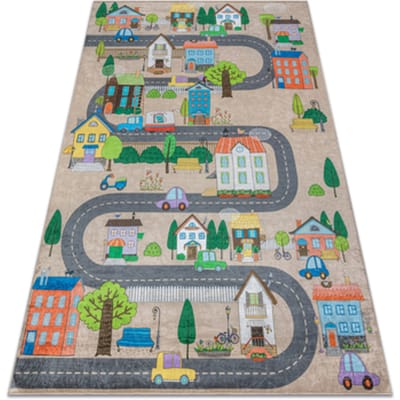 Kleden Rugsx BAMBINO 34600 tapijt wasbaar Stad dieren voor 120x170 cm