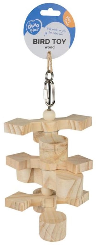 Duvo+ Brainy Bamboe Snackhanger Small Klimspeelgoed voor Vogels