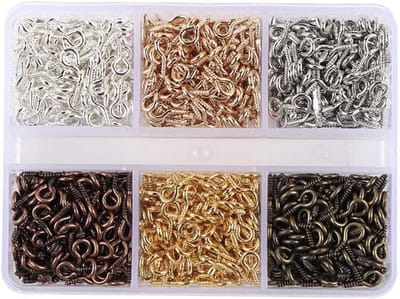 Mini Eye Screws 8 x 4 mm - 900 Stuks RVS Oogschroeven, Haakjes en Draadogen voor DIY, Houtbewerking en Sieraden Maken