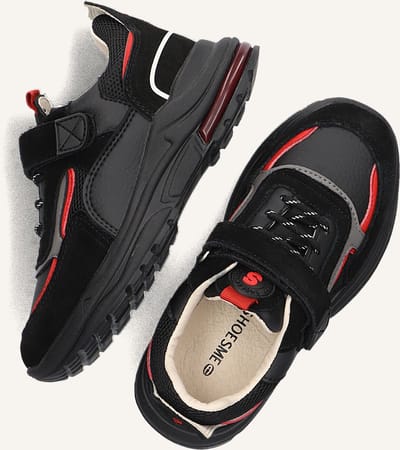 Shoesme Nr23w004 Lage sneakers - Leren Sneaker - Jongens - Zwart - Maat 27