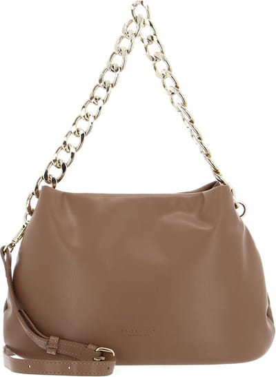 SEIDENFELT MANUFAKTUR Schoudertas Eke Small Hobo Almond / Gold Lichtbruin
