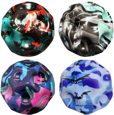 Happy Trendz® 2 Stuks Bounce Nasa Moon Ball (multi kleuren) - TikTok Hype - Stuiter bal extreem krachtig - Bouncing Ball - Rainbow stuiter bal - set van 2 - Fidget TOY SET VAN 2 - DumpBin bal
