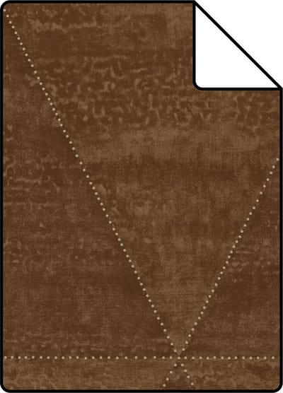 Proefstaal Origin Wallcoverings behang metalen driehoeken roest bruin - 26,5 x 21 cm - 337604-S