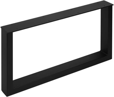 Tafelonderstel TAB Staal zwart mat Profiel 80 x 40 mm (Hoogte: 400 mm / Diepte: 800 mm)