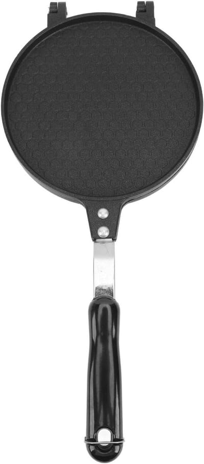 Loempia Pers - Tortilla Pan - Platte Broden Maken - Dubbelzijdig Koken - 17.2 cm Diameter - Rasterstijl