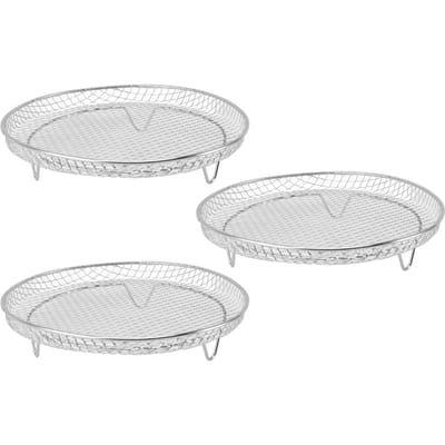 3-delige Frituurrekset 304 Roestvrij Staal Stapelbaar Meerlaags Dehydratatierek 8 Inch Frituuraccessoires Type 1