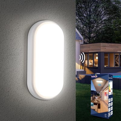 Bewegingsmelder Wandlamp en Plafondlamp 18W 1800LM voor Binnengebruik - IP54 Vochtbestendige Verlichting voor Kelder, Hal en Garage