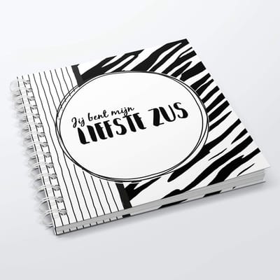 Invulboek SilliBeads - Jij bent mijn liefste zus - Hardcover Wire-o