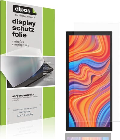 dipos – 2x Matte Beschermfolie geschikt voor Waveshare 10.4 Zoll Display | Krasbestendige & antireflecterende Screenprotector Ultra-Thin