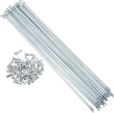 A ABSOPRO 36 Set 13G Fiets Spaken 245mm Fiets Wiel Spaken Gegalvaniseerd Koolstofstaal Zilver Tone