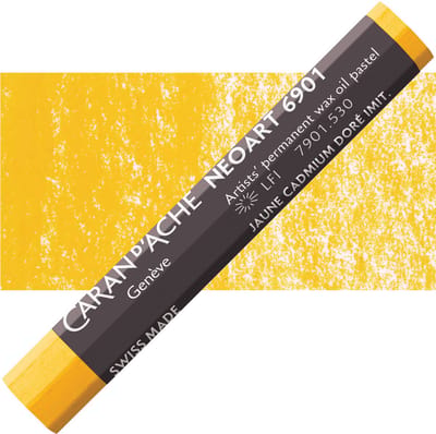 Caran d'Ache Neoart Permanent Wax Oliepastel - Golden Cadmium Yellow Hue (530)