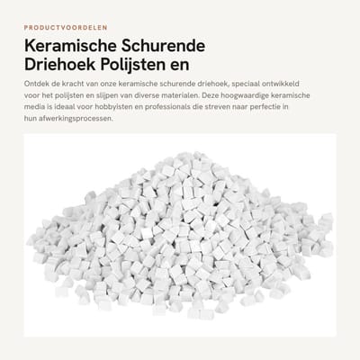 Dailygoods- Tumbler Media 500g - Keramisch Schuurmiddel - Driehoekig - Polijsten - Slijpmachine - Hoge Kwaliteit