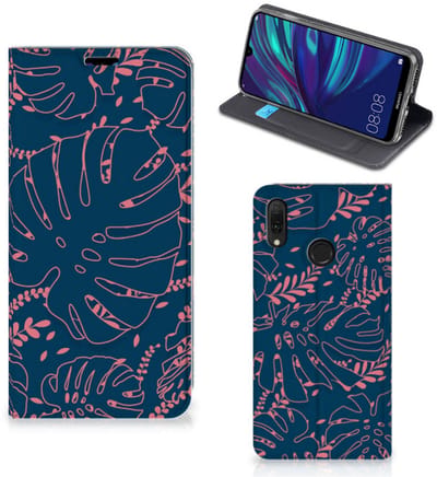 Huawei Y7 hoesje Y7 Pro (2019) Smart Cover Palm Leaves