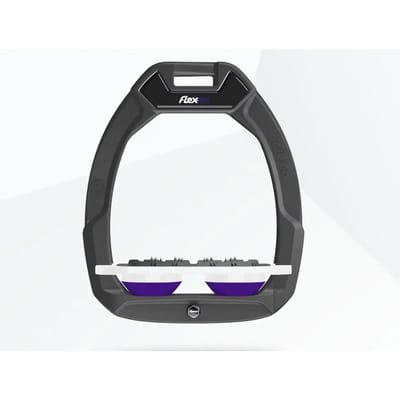 Veiligheidseisen voor paardrijden Plat Ultra Grip Antraciet/Wit/Paars Flex-On Safe-On