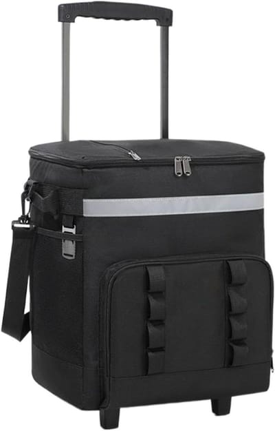 Rolkoeler 35 liter - Isolatiebox met wielen - Outdoor avonturen - Lekvrije temperatuurcontrole - 35 liter - Zwart