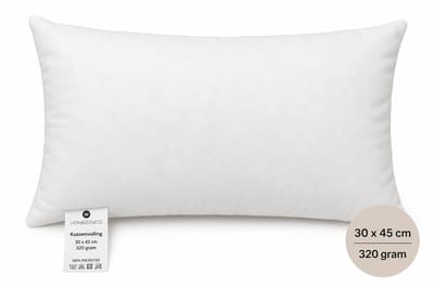 Kussenvulling 30x45 cm – Binnenkussen Rechthoek – Opvulkussen 320 Gram – Sierkussen Vulling – Stevig & Vormvast – Wit