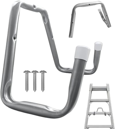 Ladderhaak - Opberghanger Muur - Ruimte Besparen - Krasvrije Bescherming - 337 cm - Zwart