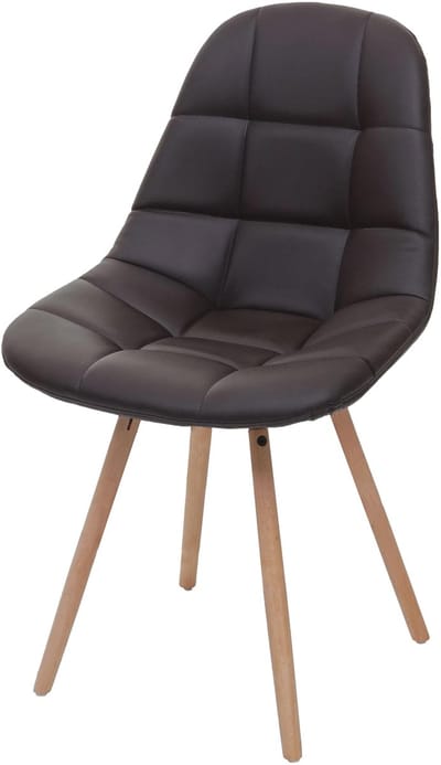 Eetkamerstoel MCW-A60 II, stoel keukenstoel, retro jaren 50 design ~ kunstleer bruin