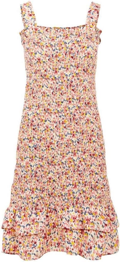 Dames Smock Strap Dress - Zomerjurk met Ruches