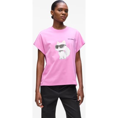 Karl Lagerfeld Ikon Aquarelle C Loose T-shirt Opera Mauve Taglia: XS | Maglie Sportivi Outlet | Donna | Viola