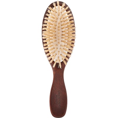 Christophe Robin Travel Hairbrush with Natural Boar-Bristle and Wood