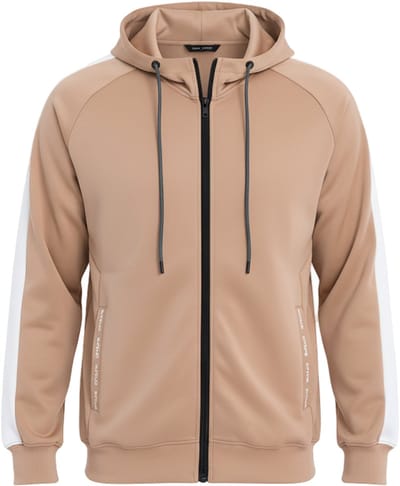 OMBRE Sweater - Regular Fit - Lange Mouw - Rits Lichtbeige S