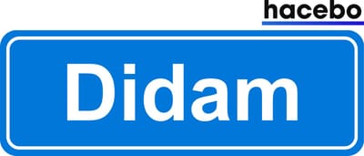 Hacebo - Plaatsnaam Sticker - 29x10 CM - Didam sticker - Verkeersborden sticker - grappige cadeaus - Didam