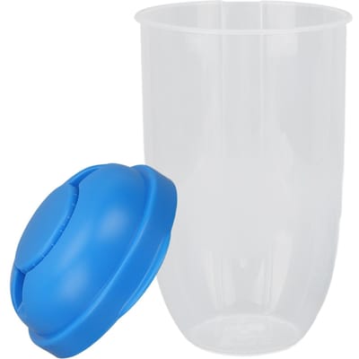 Salade Maaltijd Shakerbeker met Vork Verse Saladebeker Gezonde Saladecontainer Draagbare Groente Ontbijt Container Set Blauw blauw