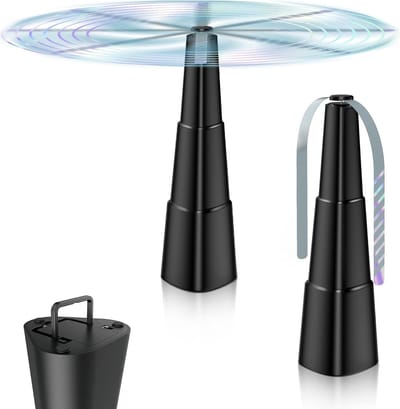 Mosquito en Vliegenwerende Ventilator, Draagbare Elektronische Bescherming voor Binnen en Buiten, Ideaal voor Tafels en Terrassen, Set van 2