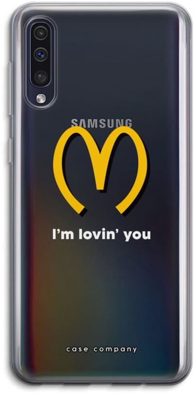Case Company® - Hoesje geschikt voor Samsung Galaxy A50 hoesje - I'm lovin' you - Soft Cover Telefoonhoesje - Bescherming aan alle Kanten en Schermrand