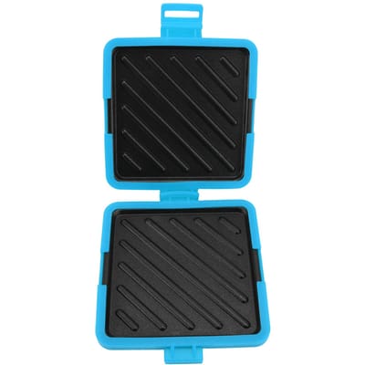 Magnetron Toastie Sandwich Maker Magnetron Toaster met Verstelbare Siliconen Bandjes Nee L blauw
