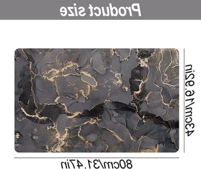 Absorberende en Sneldrogende Antislip Badmat 80 x 43 cm voor Badkamer, Keuken en Toilet (Grijs)