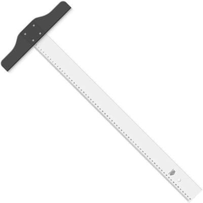 Plastic T-liniaal - Meetlat Tekenliniaal - Nauwkeurig Tekenen - Duurzaam Materiaal - 65 cm - Transparant