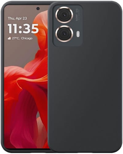 Geschikt voor Motorola Moto G85 Telefoonhoesje Flexibel Siliconen TPU hoesje - Flexible Back Cover Case Siliconen TPU - Zwart - Smartphonica geschikt voor Motorola Moto G85