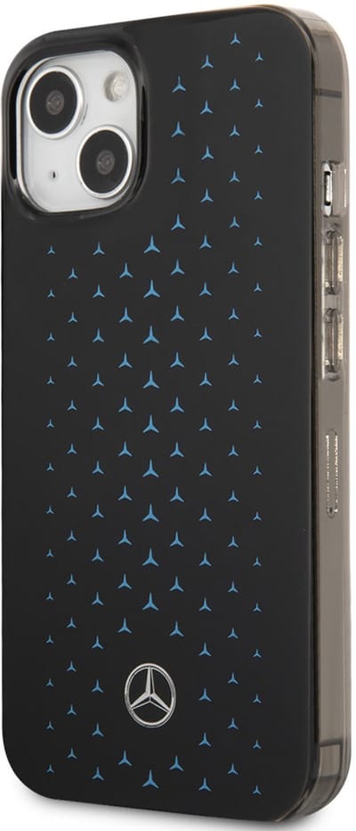 Mercedes-Benz iPhone 14 Plus & 15 Plus Back cover case - Double Layer - Gradient Star Pattern - Black