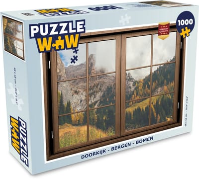 Puzzel Doorkijk - Berg - Boom - Legpuzzel - Puzzel 1000 stukjes volwassenen