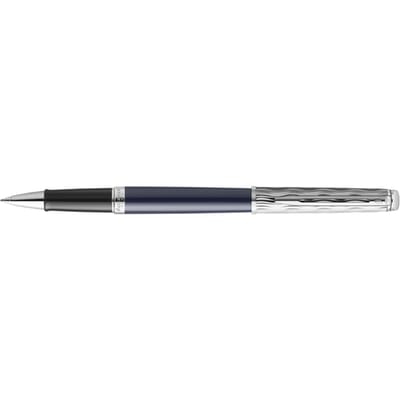 Waterman Hémisphère rollerbalpen | Metaal-blauwe lak met palladium detail | Gebeitelde dop | met geschenkdoos