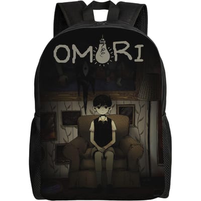 Omori Omocat Rugzak Casual Middelbare School Zakelijke Dagrugzak Basil Aubrey Anime Spel Laptop Computer Schoudertas Cadeau black