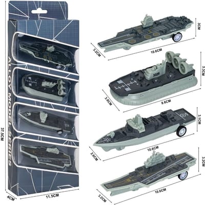 1:64 Destroyer Frégate Sous-Marin Nucléaire Bateau de Débarquement Alliage Modèle Moulé sous Pression Tire-arrière Jouet Bateau pour Enfants Série Miniauto Anniversaire