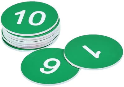 Allecto - Kunststof Kentekenplaten - Digitale Tags voor Identificatie - Zelfklevend - Groen - Nummerborden voor Diverse Oppervlakken - 10 Stuks