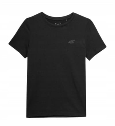 4F Kinder T-shirt - Zacht Katoen, Zwart, Maat 152 - Comfort & Stijl voor Dagelijks Gebruik