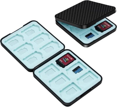 Game Storage Box voor Nintendo Switch, Switch OLED, Switch Lite en Switch 2 - Opslag voor 12 Game Cards en 12 Micro SD Cards met Bescherming en Organisatie
