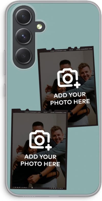 Gepersonaliseerd - Case Company® - Hoesje geschikt voor Samsung Galaxy A54 hoesje - Polaroid Zwart - Soft Cover Telefoonhoesje - Bescherming aan alle Kanten en Schermrand