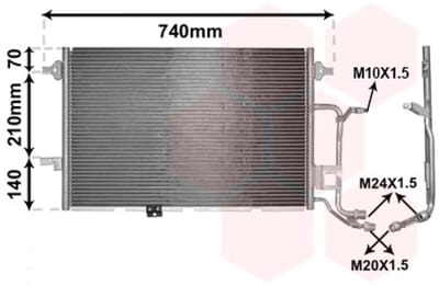 Van Wezel - LUCHTCONDENSATOR VOOR AUDI 80 B4 1991-1996 4B0260403AA