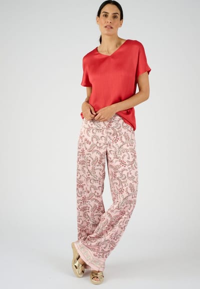 Damart - Blouse met vaste plooi - Dames - Roze - 50